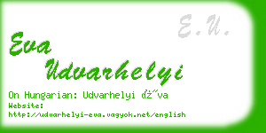 eva udvarhelyi business card